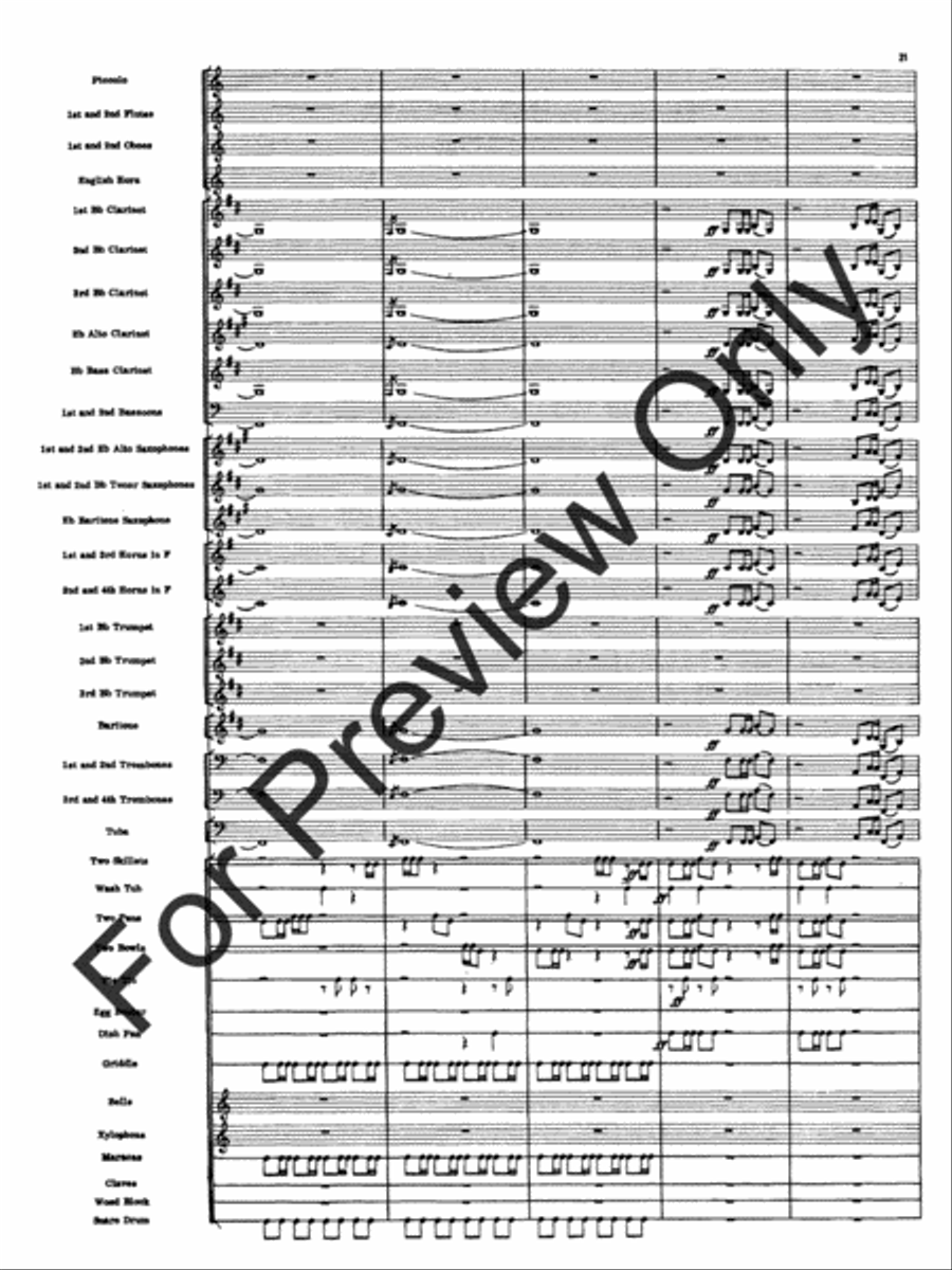 Variations On A Kitchen Sink Concert Band scores gallery preview page 24