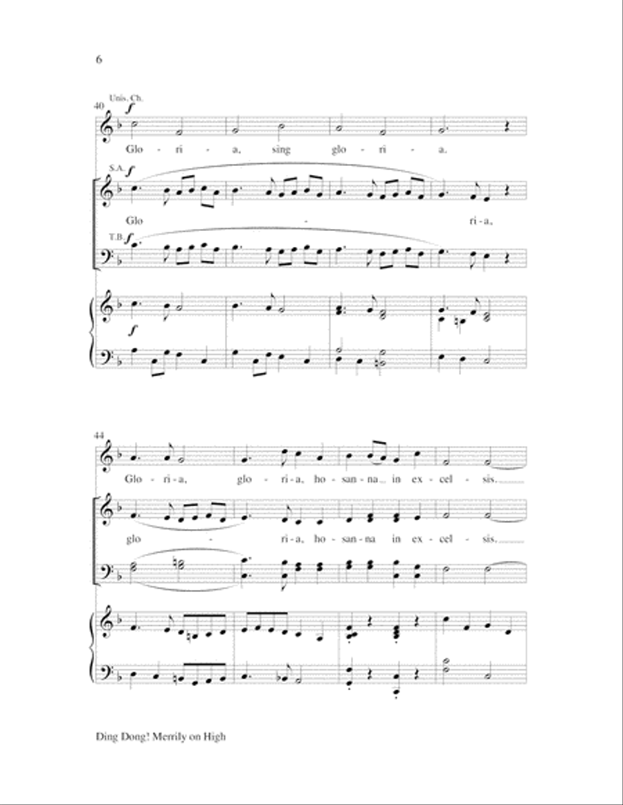 Ding Dong! Merrily on High 4-Part scores gallery preview page 6