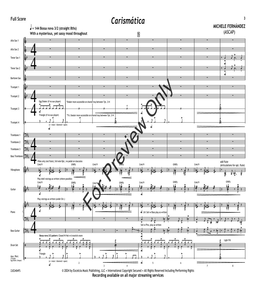 Carismática Carismática Jazz Ensemble scores gallery preview page 3