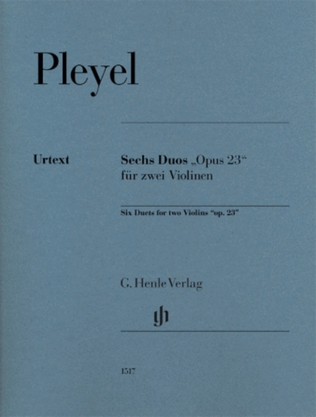 Book cover for Six Duets, Op. 23