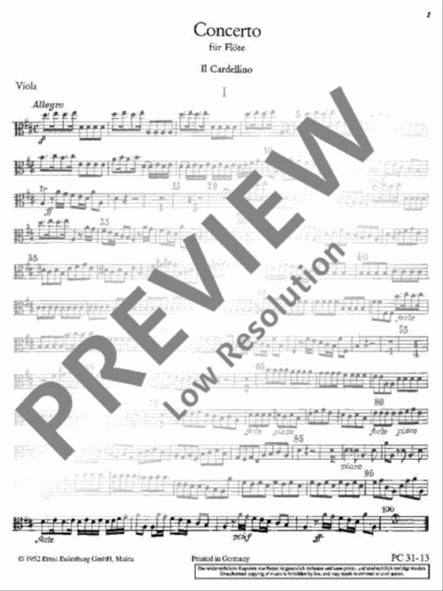 Concerto D major Viola scores gallery preview page 2