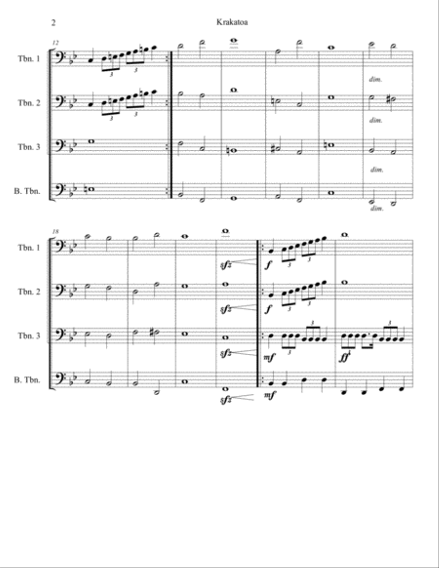 Krakatoa Krakatoa Brass Ensemble scores gallery preview page 2