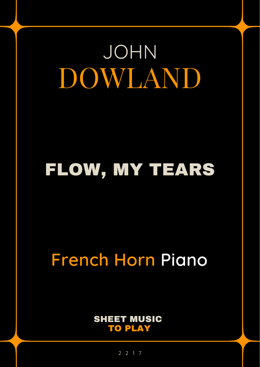 Flow My Tears - French Horn and Piano (Full Score and Parts) Piano scores gallery preview page 1