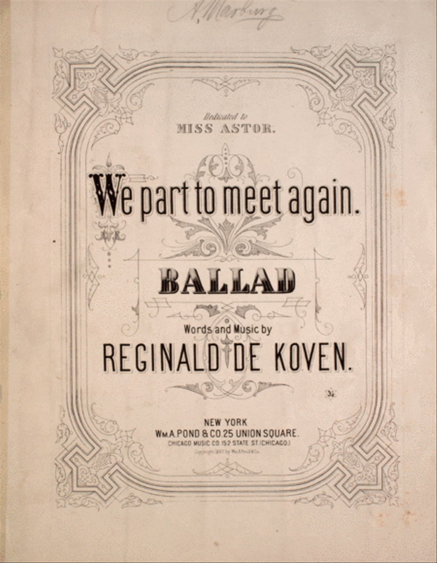 We Part to Meet Again. Ballad Voice scores gallery preview page 1