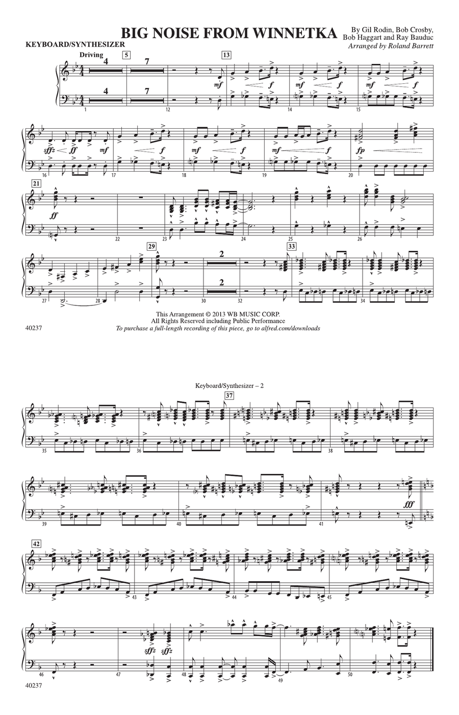 Big Noise from Winnetka: Keyboard/Synthesizer