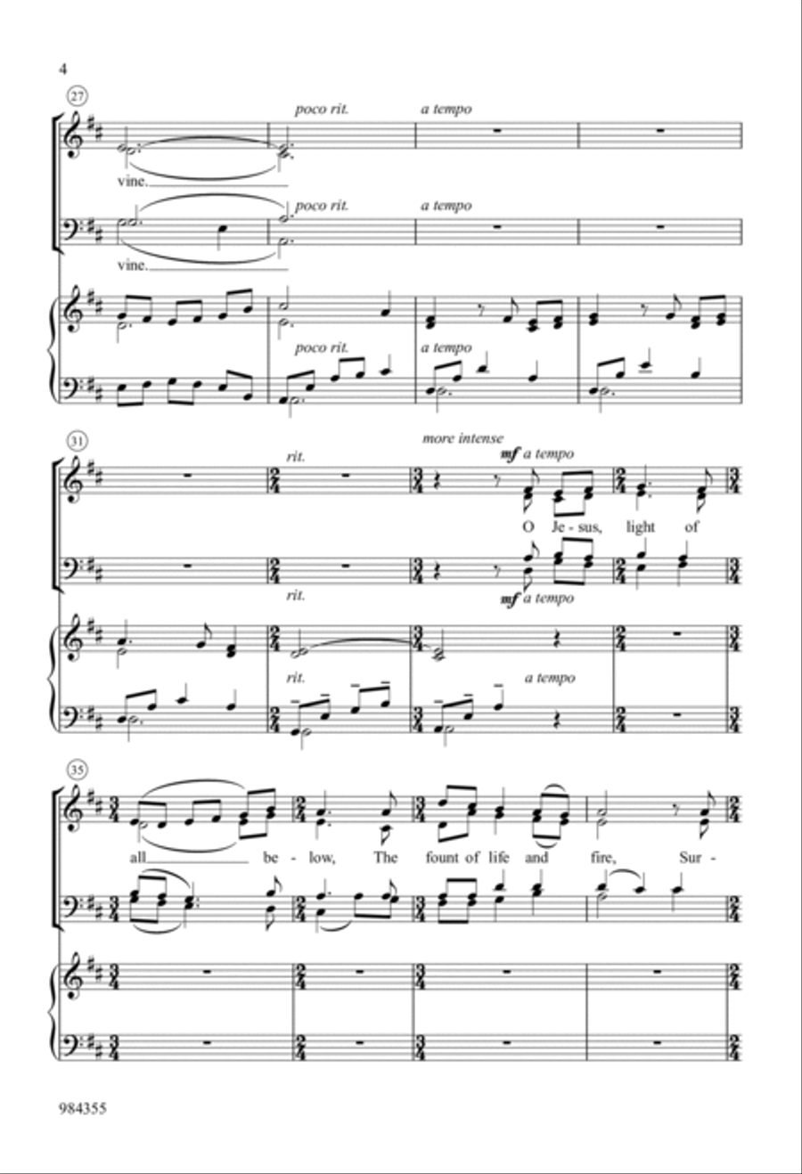 O Jesus, King Most Wonderful 4-Part scores gallery preview page 4
