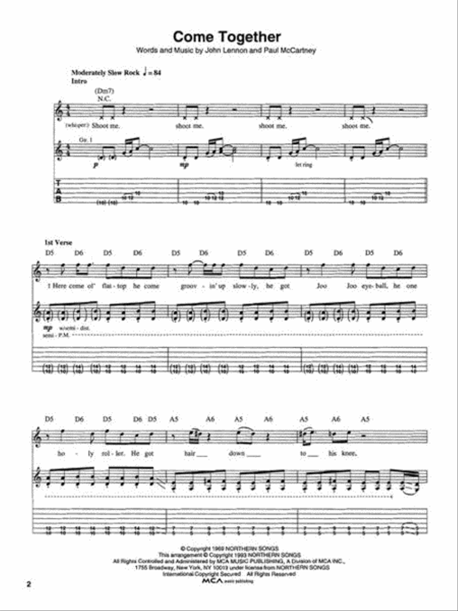 The Beatles – Abbey Road Electric Guitar scores gallery preview page 5