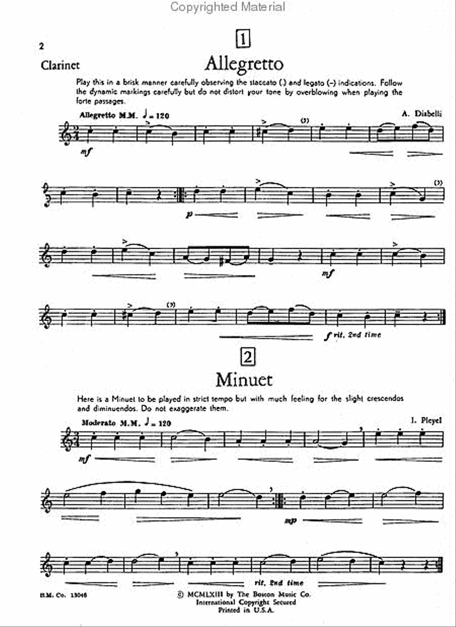Famous Clarinet Favorites Clarinet Solo scores gallery preview page 4