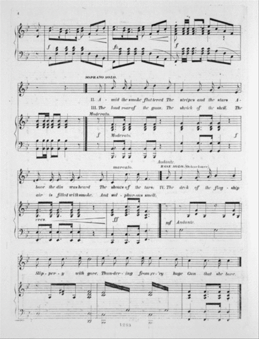Lashed to me Mast! A Patriotic Song 4-Part scores gallery preview page 4