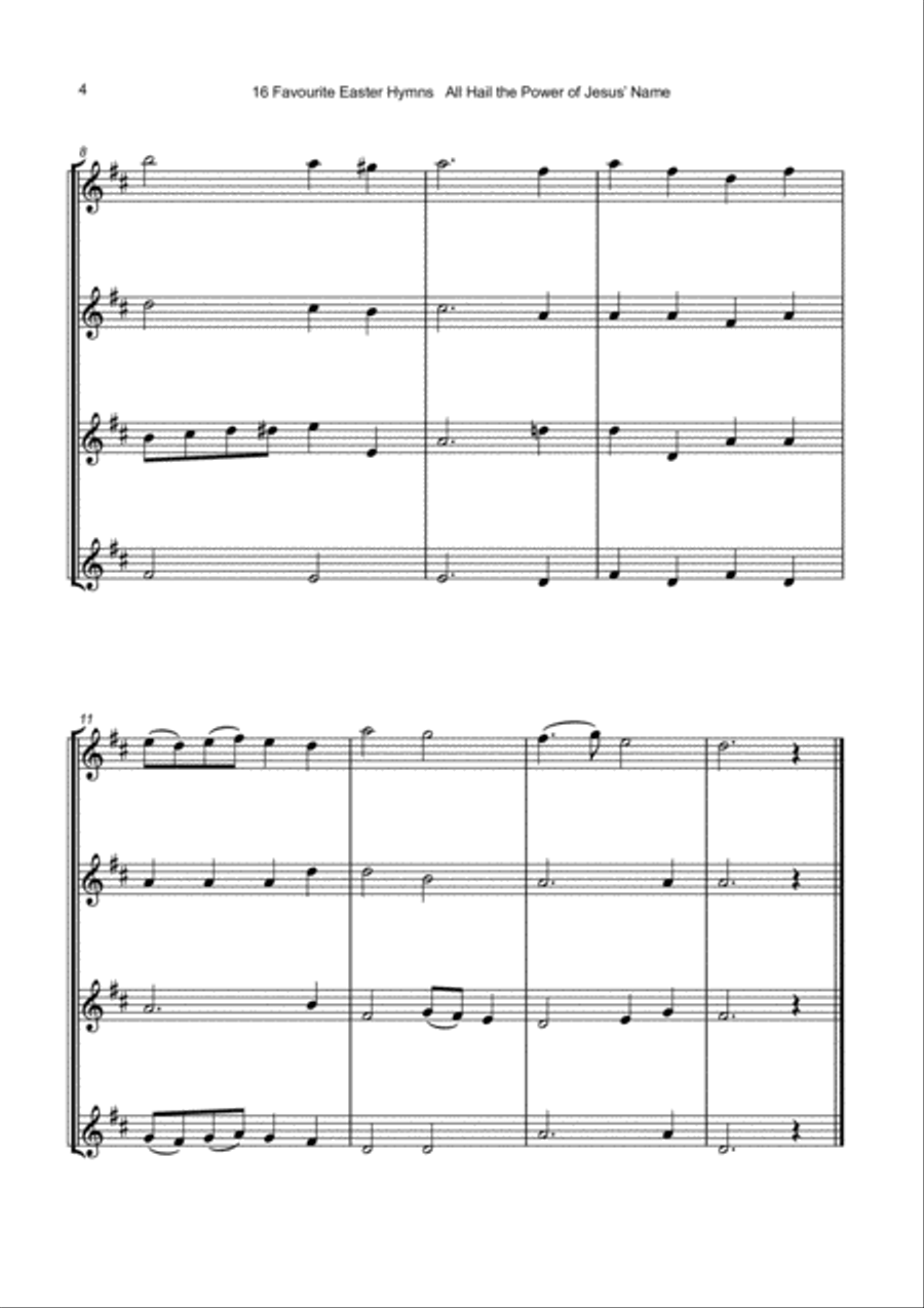 16 Favourite Easter Hymns for Flute Quartet Flute Quartet scores gallery preview page 5