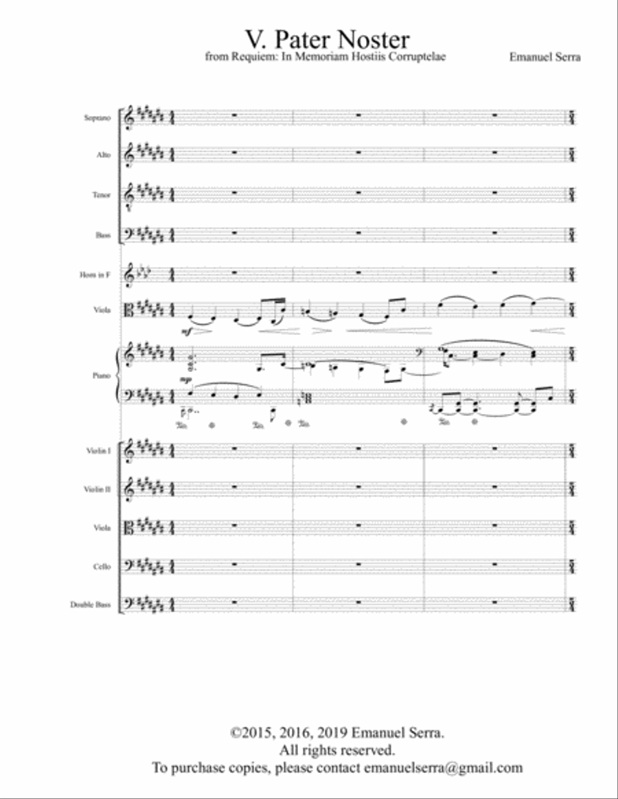Pater Noster - from Requiem pro Hostiis Corruptelae 4-Part scores gallery preview page 3