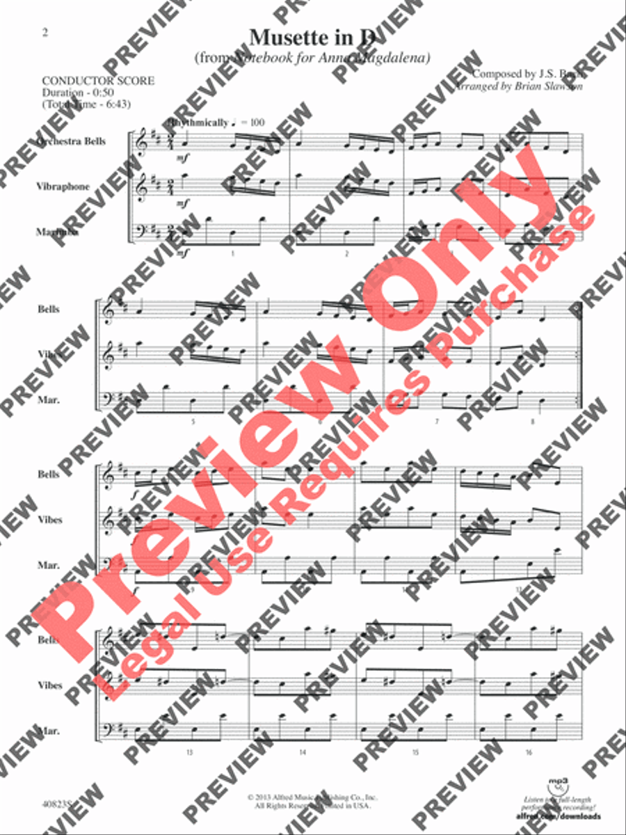 Classic Mallet Trios -- Bach Small Ensemble scores gallery preview page 15