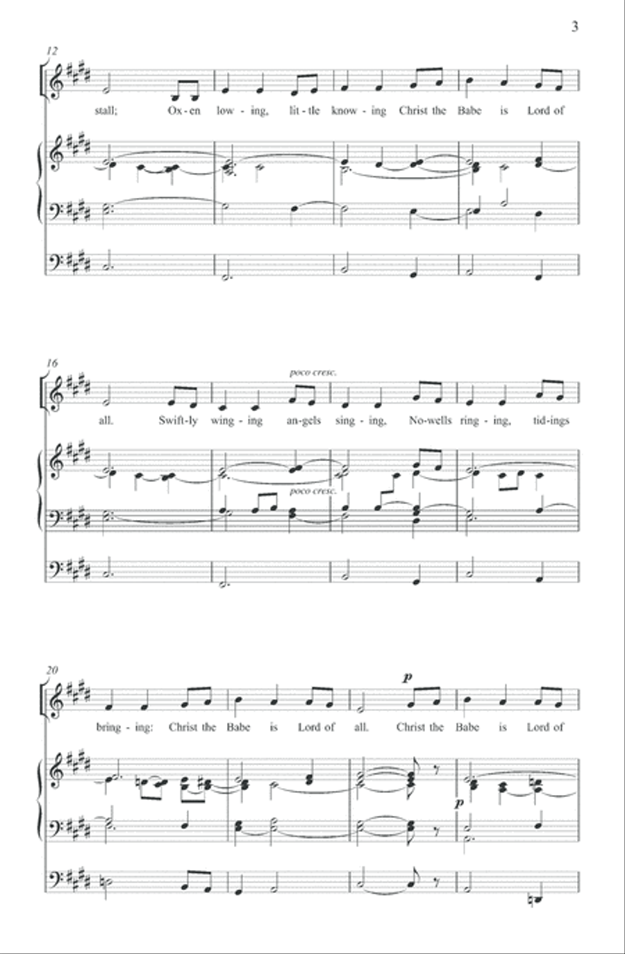 Infant holy, infant lowly 4-Part scores gallery preview page 3