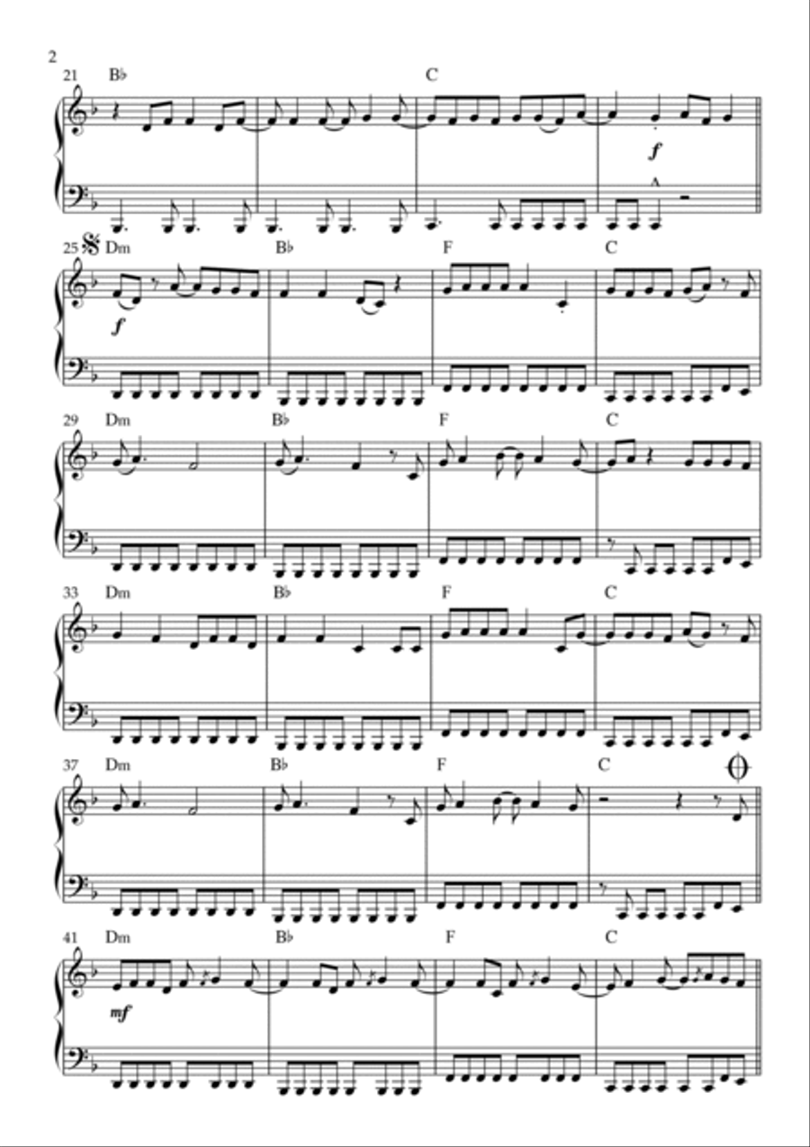 Sparks Fly Easy Piano scores gallery preview page 2