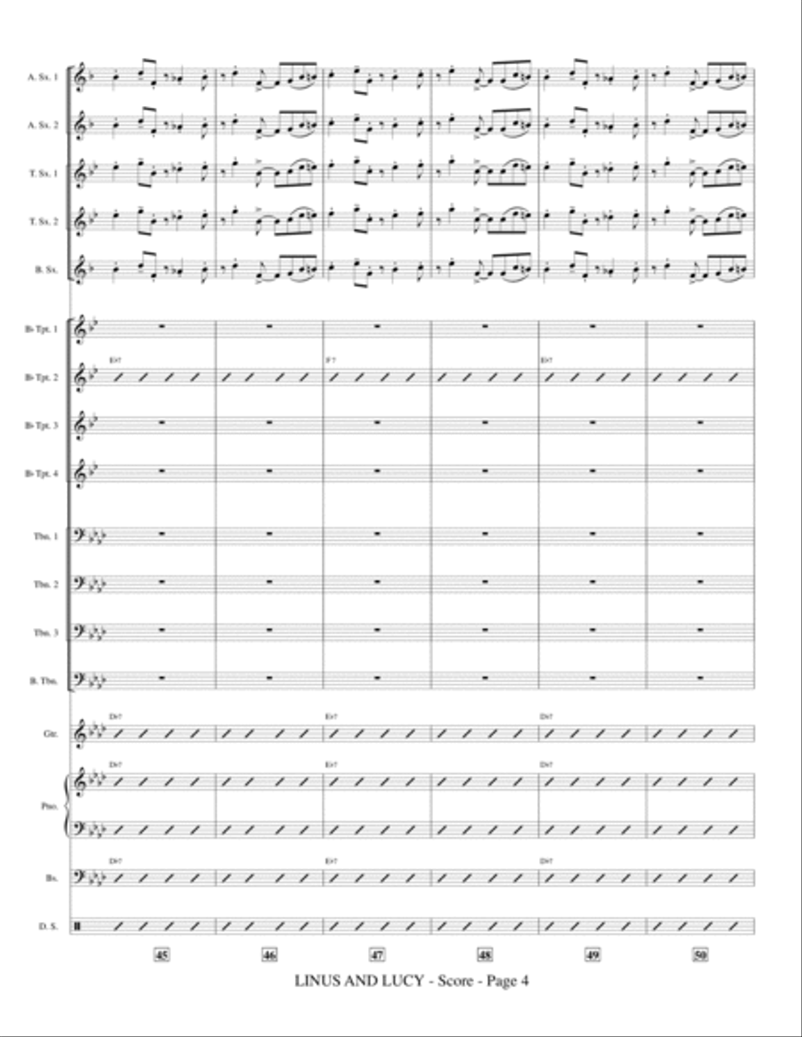 Linus And Lucy Jazz Ensemble scores gallery preview page 6