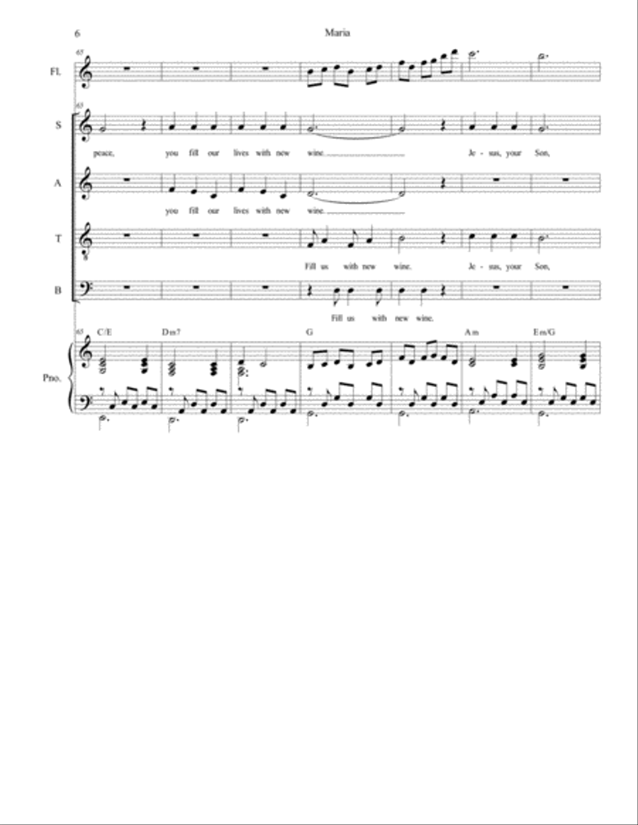 Maria (for SATB) 4-Part scores gallery preview page 6