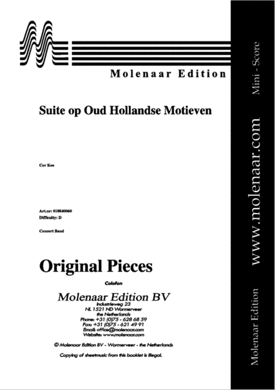 Suite op Oud Hollandse Motieven Concert Band scores gallery preview page 2