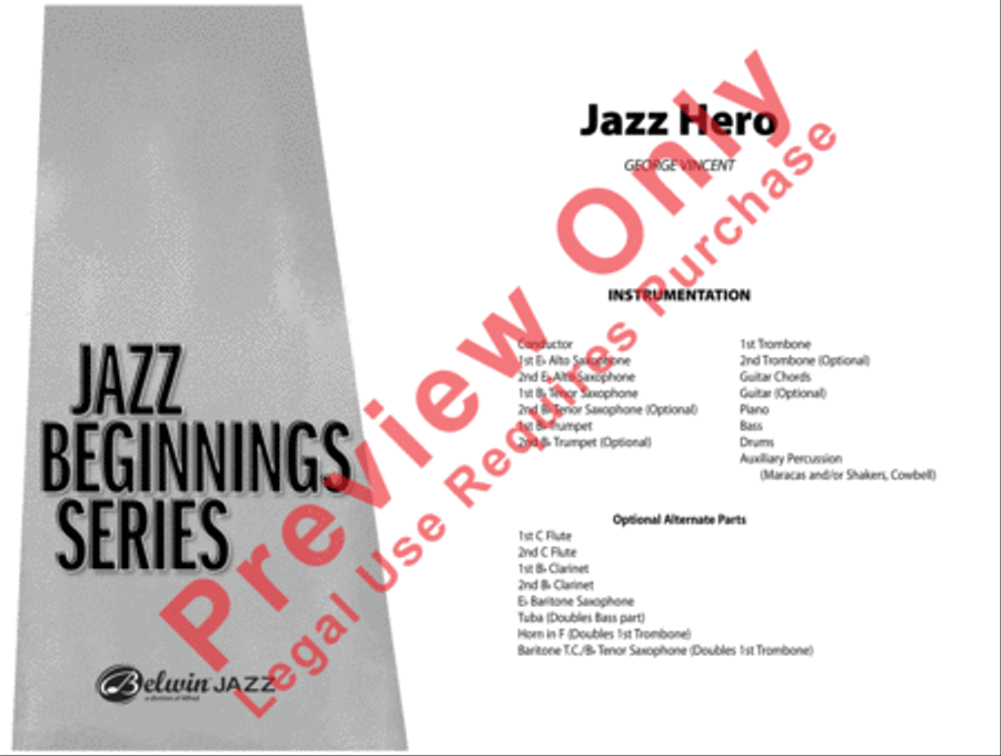 Jazz Hero Jazz Hero Jazz Ensemble scores gallery preview page 2