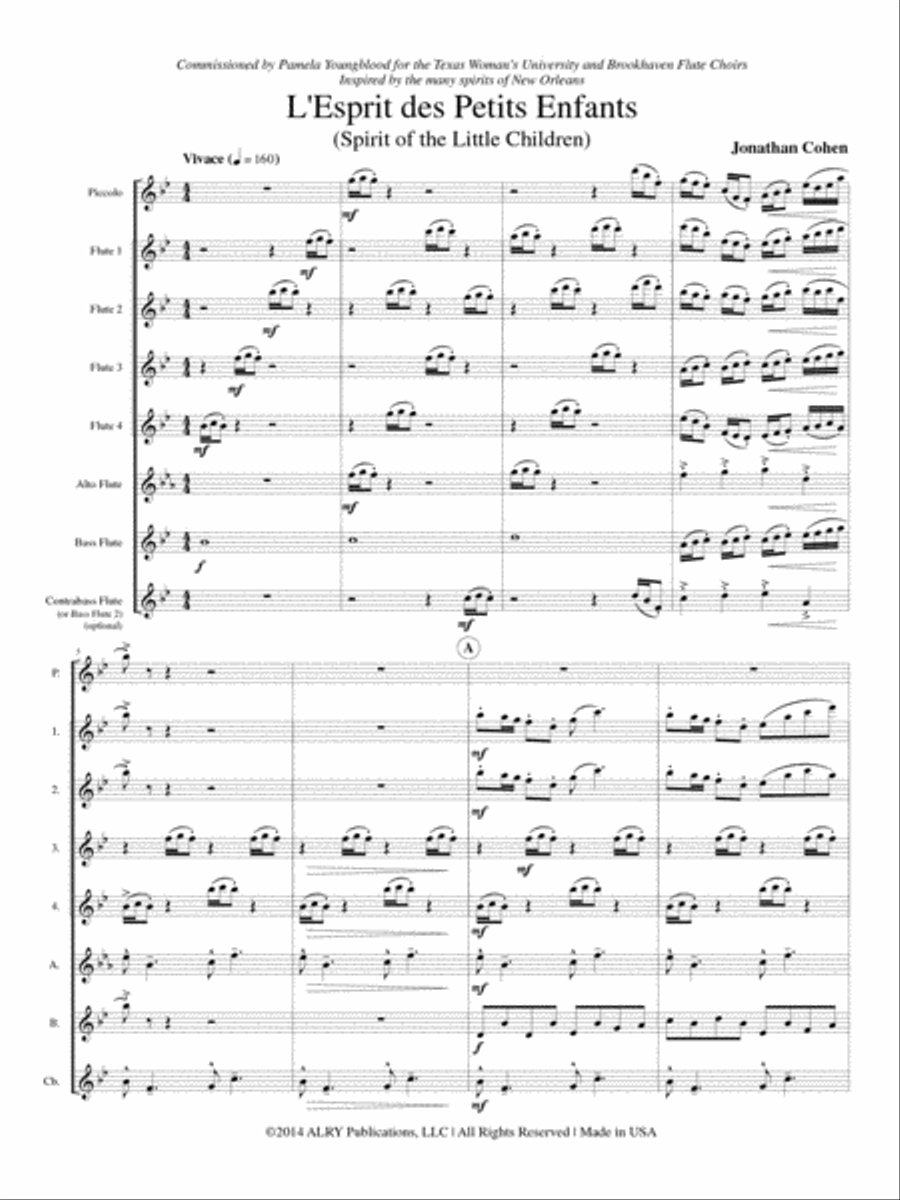 L'Esprit des Petits Enfants for Flute Choir Flute Choir scores gallery preview page 2