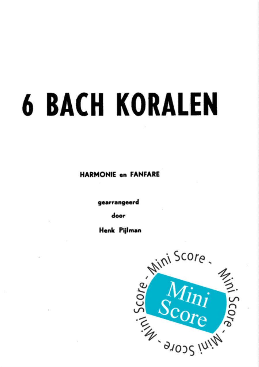 6 Bach Koralen Concert Band scores gallery preview page 3