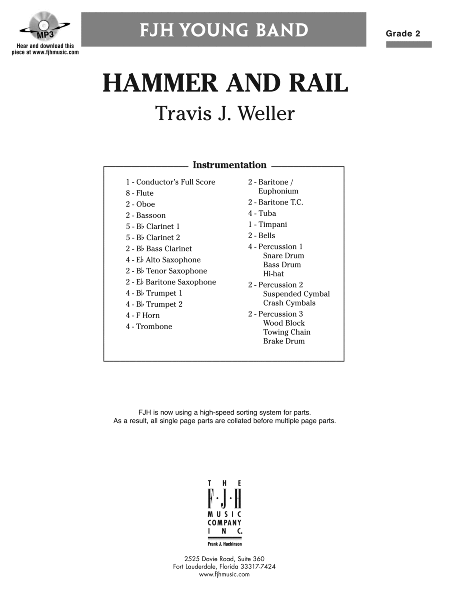 Hammer and Rail: Score Hammer and Rail: Score Concert Band scores gallery preview page 1