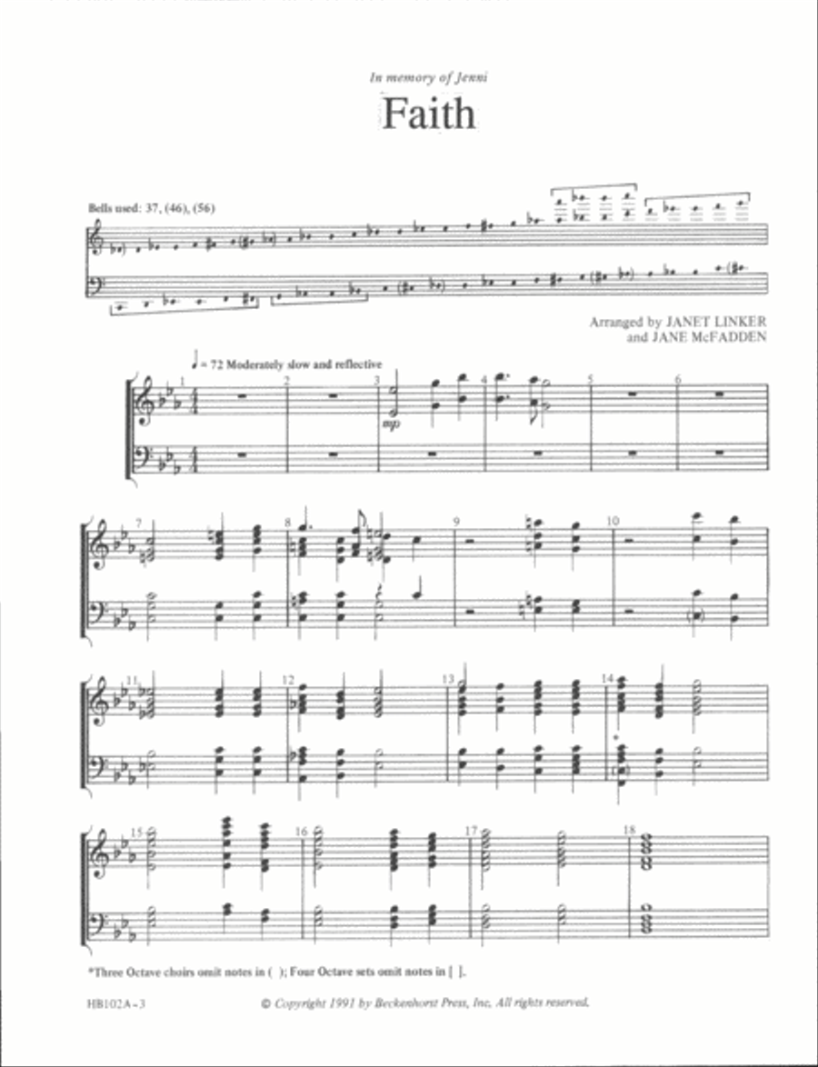 Faith - handbell part 5-Octaves scores gallery preview page 2