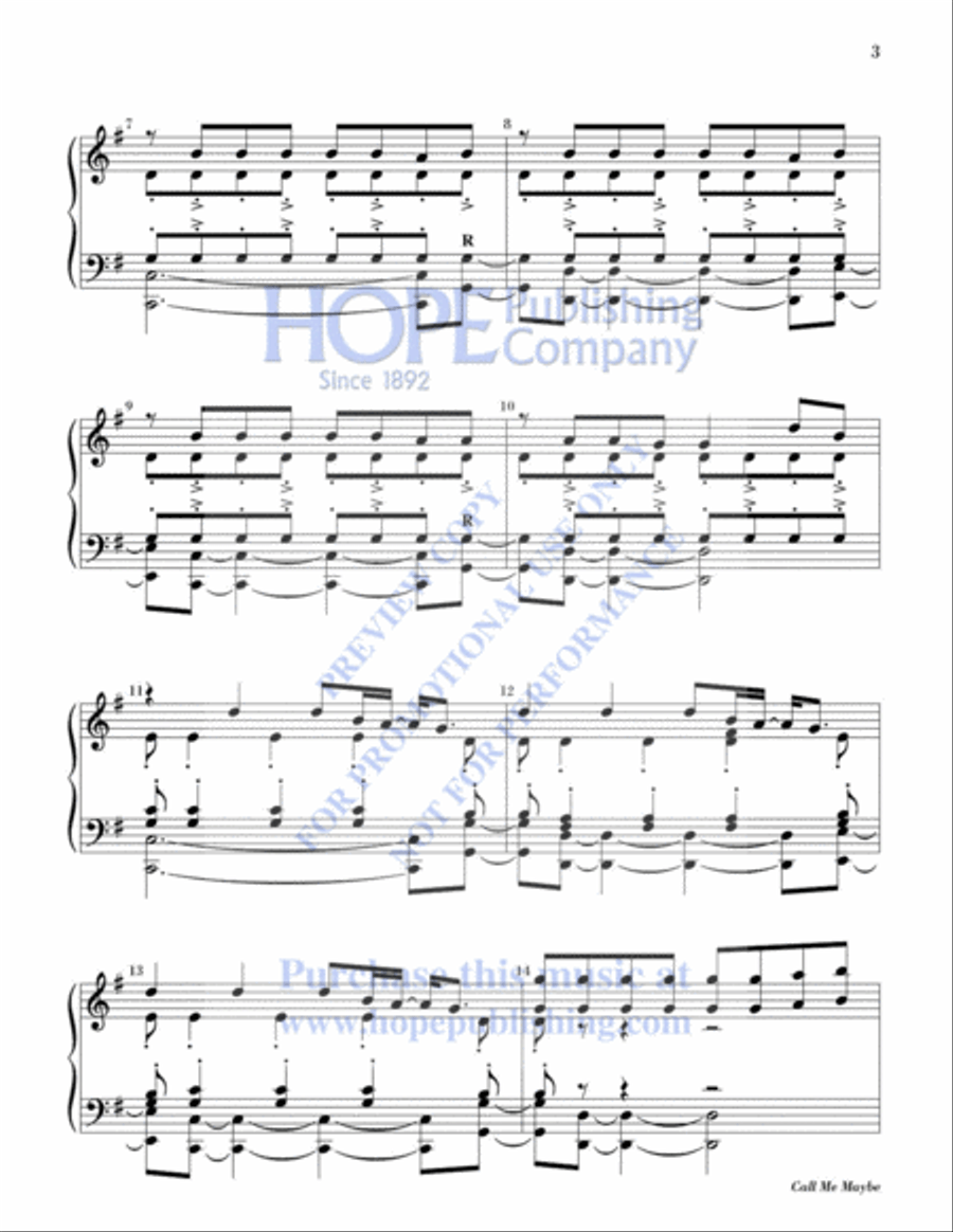 Call Me Maybe 5-Octaves scores gallery preview page 4