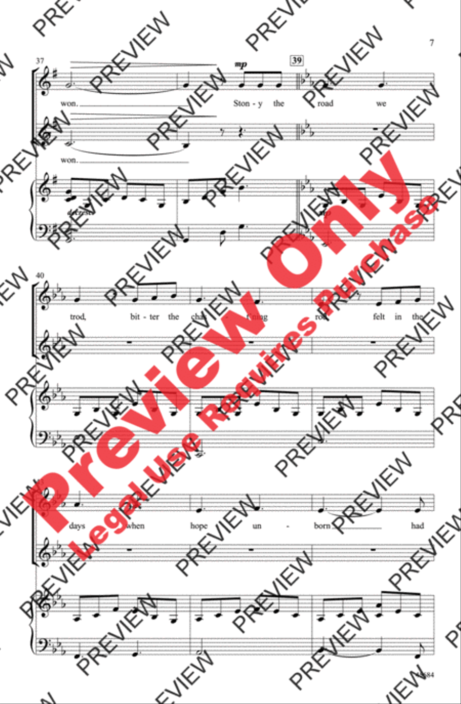 Lift Every Voice and Sing 2-Part scores gallery preview page 6