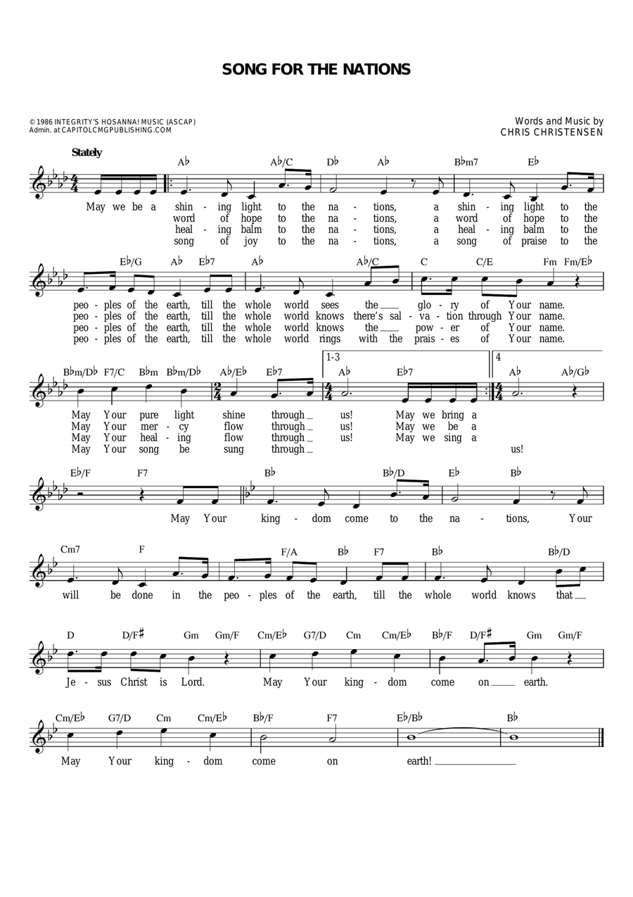 Song For The Nations
