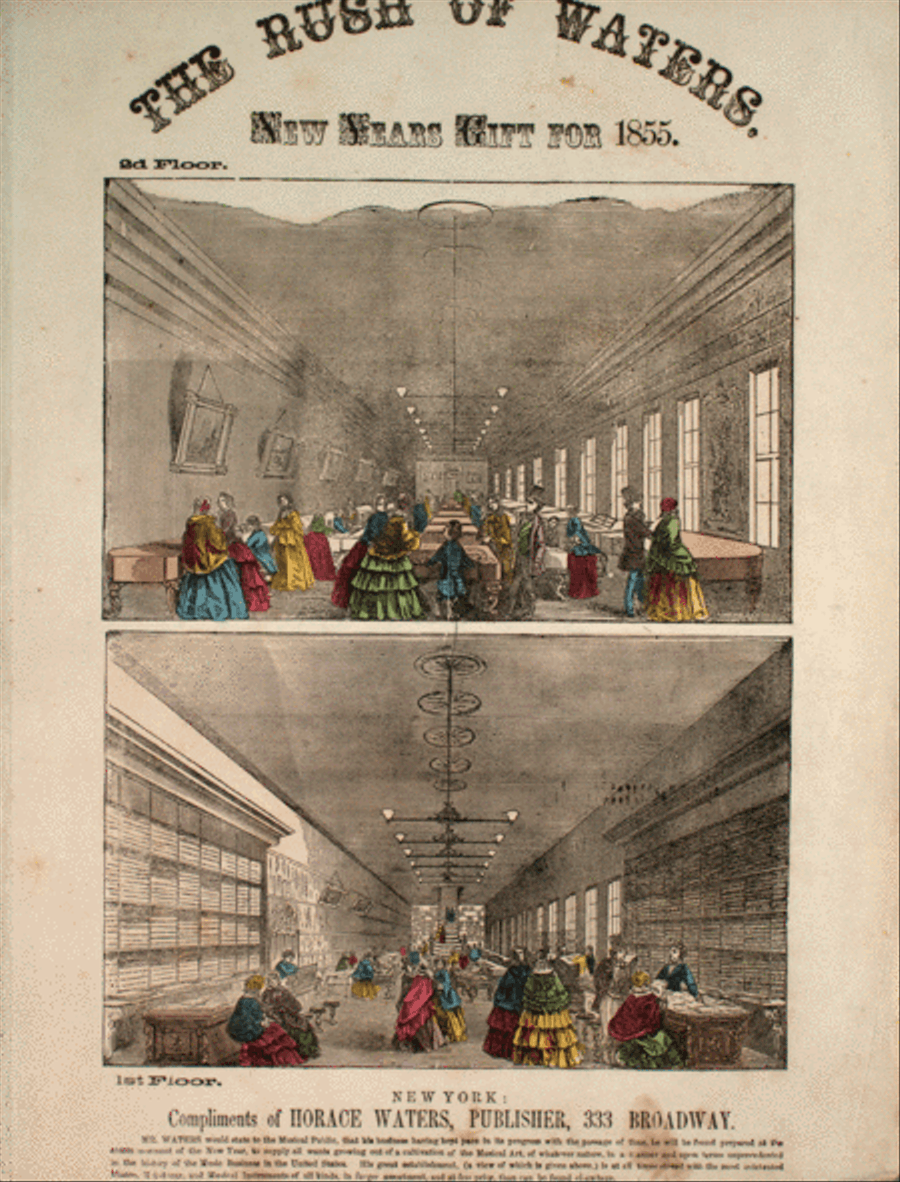 The Rush of Waters. New Years Gift for 1855 4-Part scores gallery preview page 1