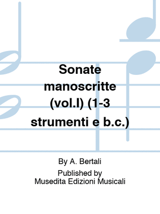Sonate manoscritte (vol.I) (1-3 strumenti e b.c.)
