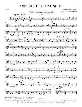 English Folk Song Suite - Viola