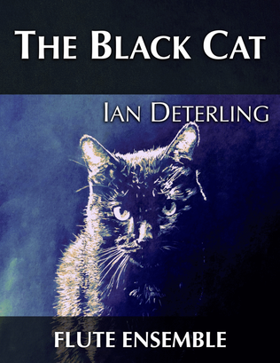 Book cover for The Black Cat (for flute ensemble)