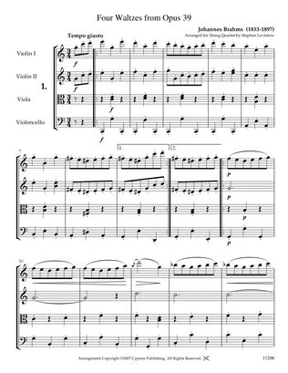Four Waltzes from Opus 39