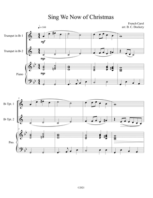 Sing We Now of Christmas (Trumpet Duet with Piano Accompaniment)