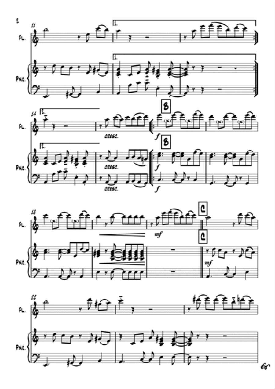 Latin for Elise Latin for Elise Flute Solo scores gallery preview page 3