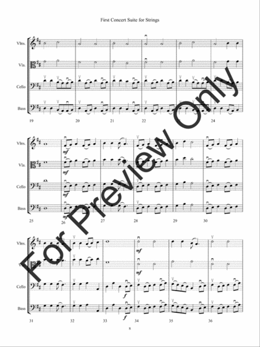 First Concert Suite for Strings String Orchestra scores gallery preview page 11