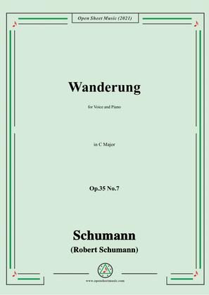 Book cover for Schumann-Wanderung,Op.35 No.7 in C Major