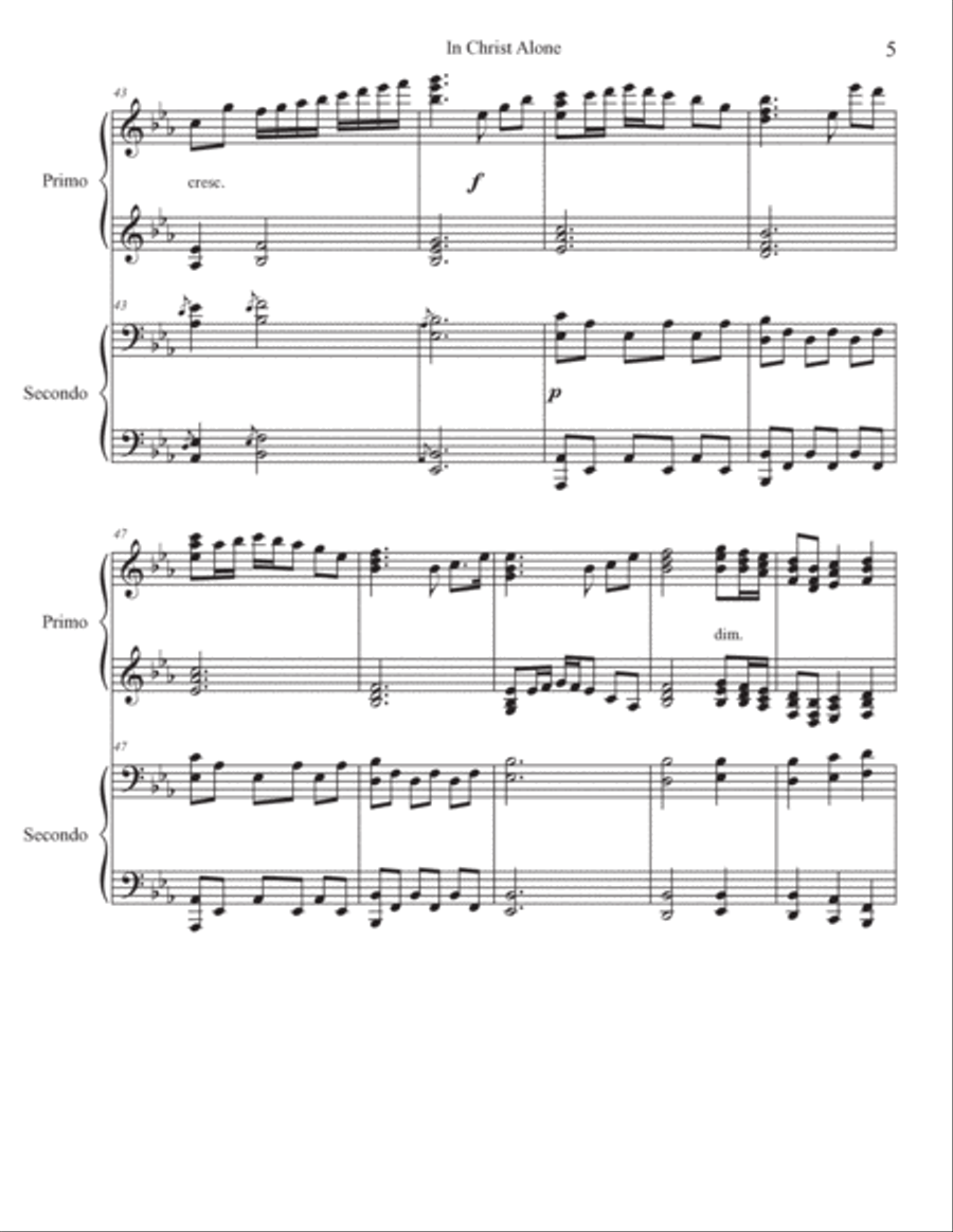 In Christ Alone 1 Piano, 4-Hands scores gallery preview page 5