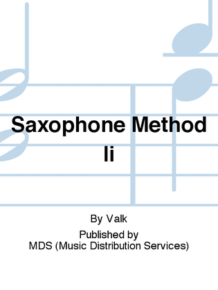 Book cover for SAXOPHONE METHOD II