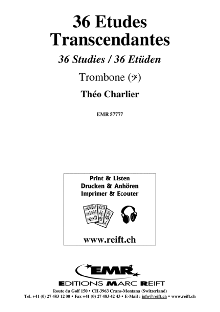 36 Etudes Transcendantes Trombone scores gallery preview page 2