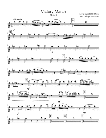 Victory March (1908) for Concert Band (parts)