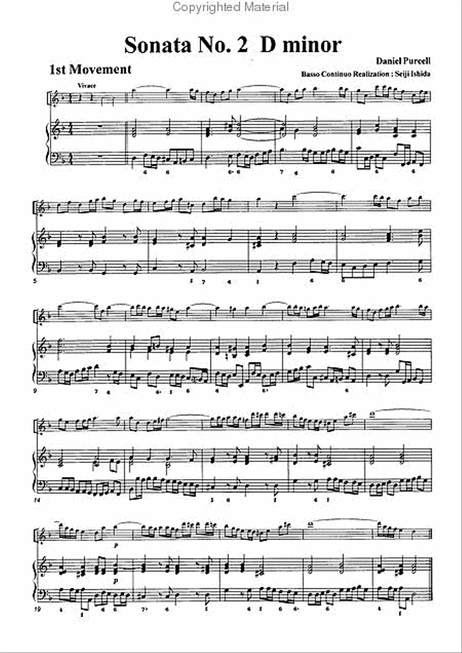 Sonata No. 2 in D minor Alto Recorder scores gallery preview page 3