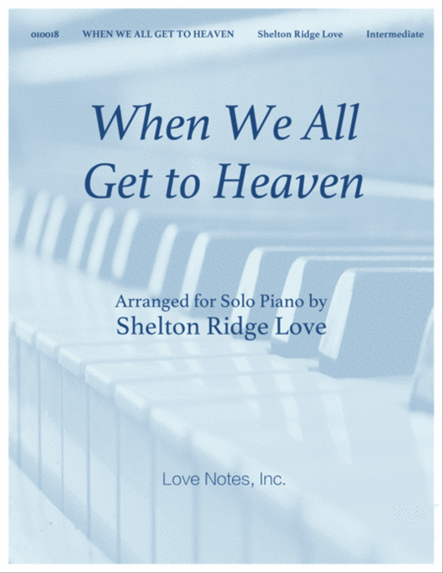 When We All Get to Heaven Piano Solo scores gallery preview page 1