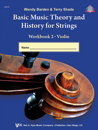 Book cover for Basic Theory And History For Strings Workbook 2
