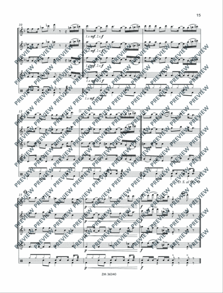 Four little Pop Tunes Flute scores gallery preview page 16