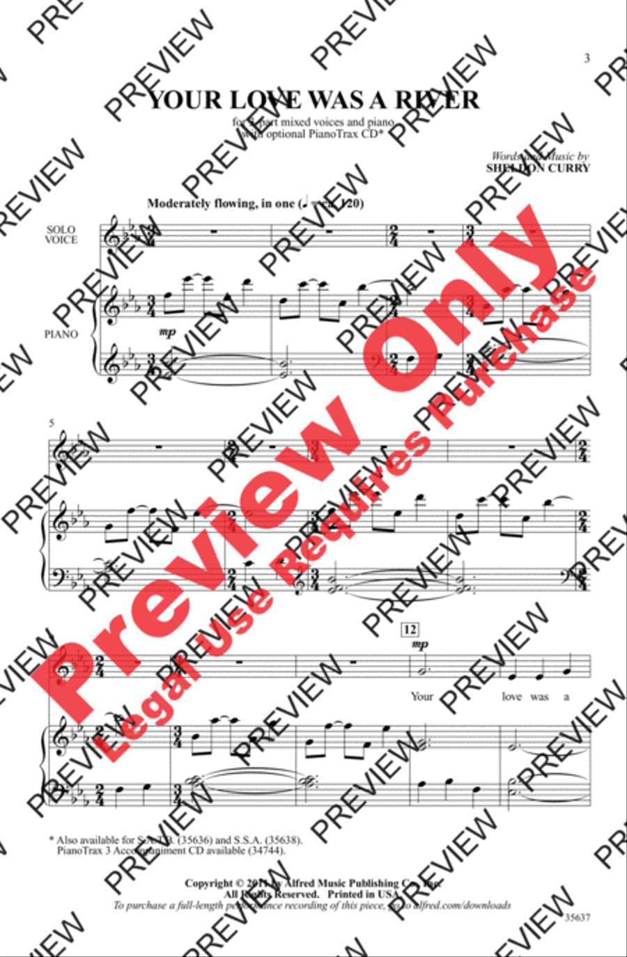 Your Love Was a River Your Love Was a River 3-Part scores gallery preview page 2