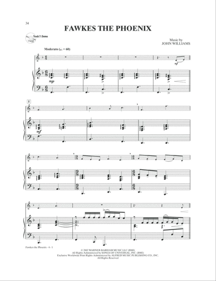 Harry Potter Instrumental Solos Piano scores gallery preview page 8