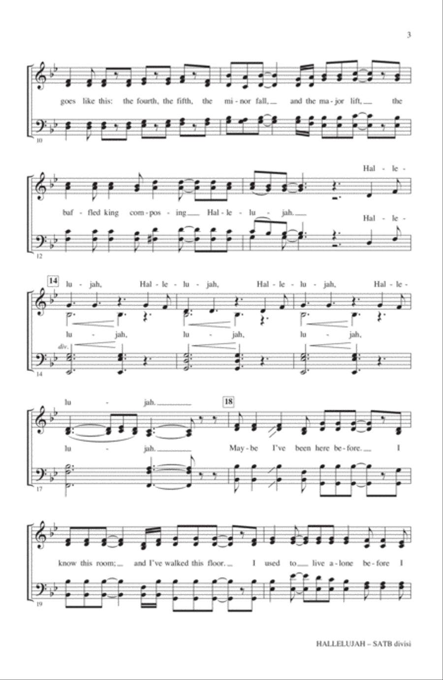 Hallelujah 4-Part scores gallery preview page 2