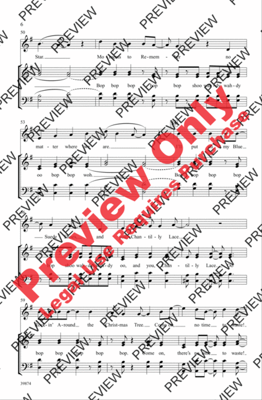 A Doo-Wop Christmas (With You) 4-Part scores gallery preview page 6